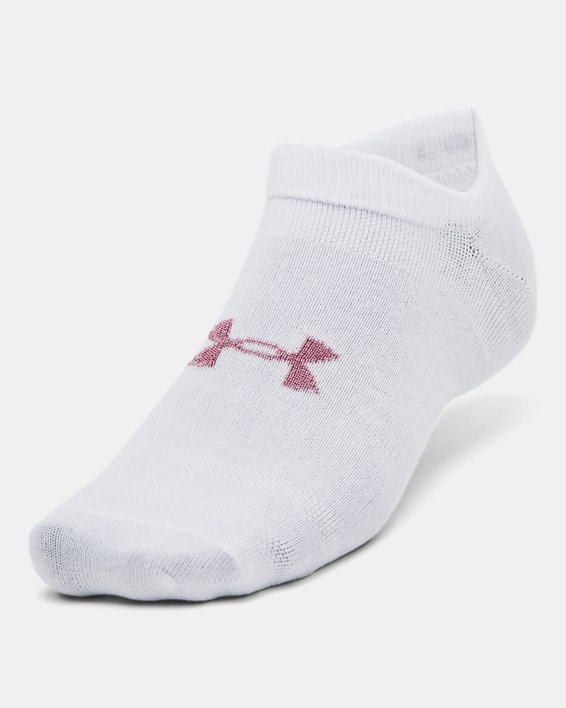 Unisex UA Essential 3-Pack No-Show Socks in White image number 1